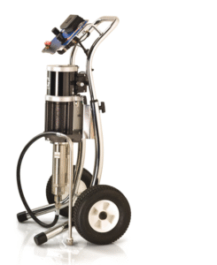 Kit airless Merkur 30:1, débit de fluide de 1,5 l/min (0,4 gpm), montage sur chariot, pistolet XTR-5, commandes d’air de la pompe, tuyau de fluide pour pistolet, filtre à fluide, trémie
