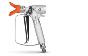XTR5+ Airless Spray Gun, Round Handle, 4-Finger Trigger, Flat Tip